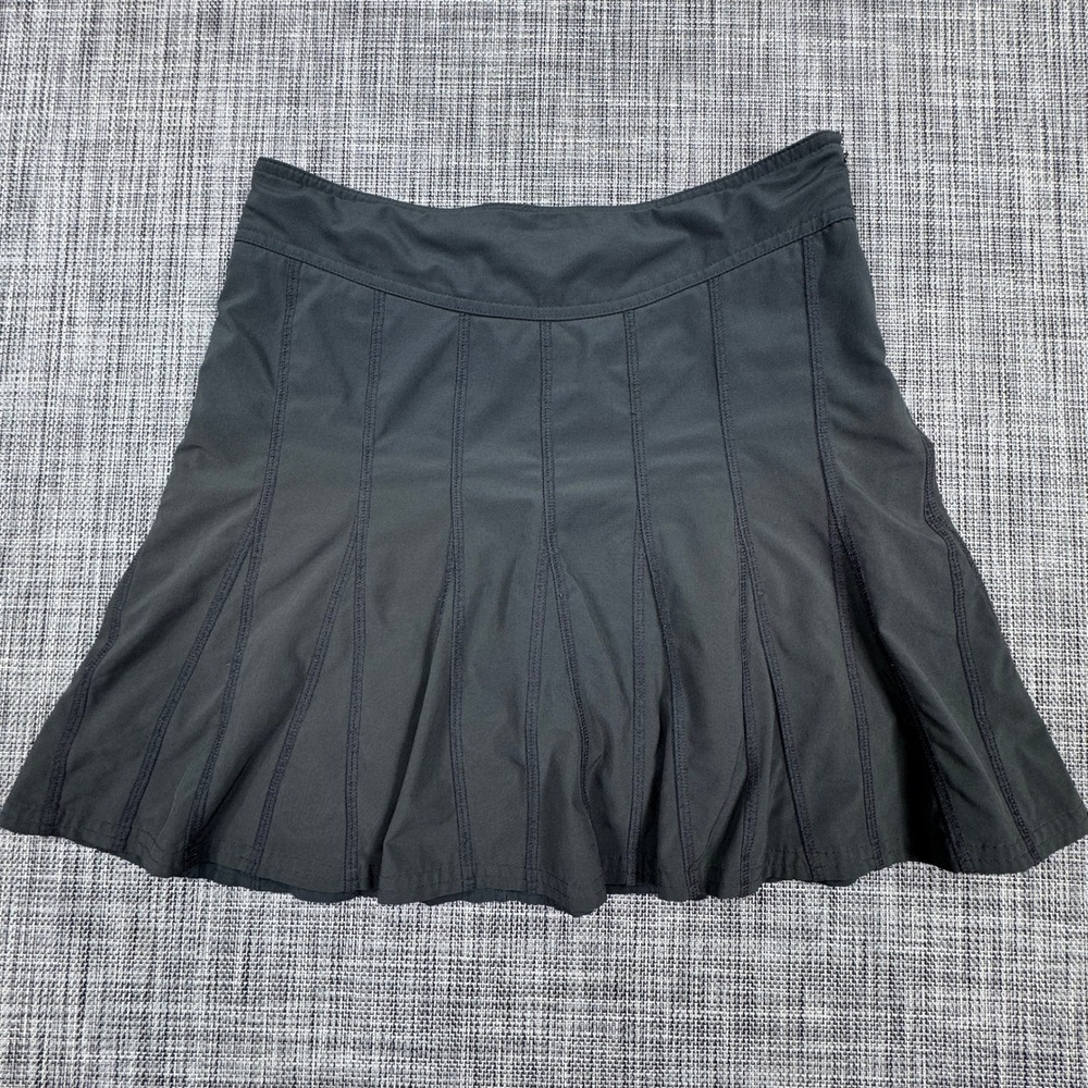 Athleta Wear About Skort Womens 0 Gray Pleated Stretch Golf Hiking Zip Pocket